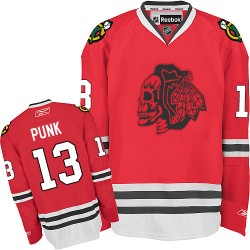 CM Punk Chicago Blackhawks Reebok Youth Authentic Skull Jersey (Red)