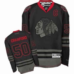Corey Crawford Chicago Blackhawks Reebok Authentic Jersey (Black Ice)