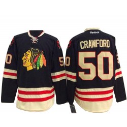 Corey Crawford Chicago Blackhawks Reebok Authentic 2015 Winter Classic Jersey (Black)