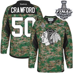 Corey Crawford Chicago Blackhawks Reebok Authentic Veterans Day Practice 2015 Stanley Cup Jersey (Camo)