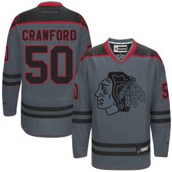 Corey Crawford Chicago Blackhawks Reebok Authentic Charcoal Cross Check Fashion Jersey ()
