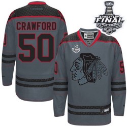 Corey Crawford Chicago Blackhawks Reebok Authentic Charcoal Cross Check Fashion 2015 Stanley Cup Jersey ()