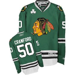 Corey Crawford Chicago Blackhawks Reebok Authentic Jersey (Green)