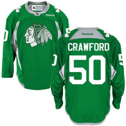 Corey Crawford Chicago Blackhawks Reebok Authentic Practice Jersey (Green)