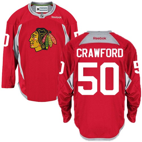 Corey Crawford Chicago Blackhawks Reebok Authentic Practice Jersey (Red)
