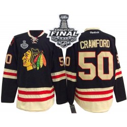 Corey Crawford Chicago Blackhawks Reebok Premier 2015 Winter Classic 2015 Stanley Cup Jersey (Black)