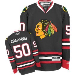 Corey Crawford Chicago Blackhawks Reebok Premier Third Jersey (Black)
