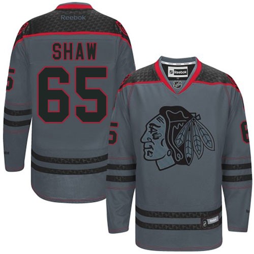 Andrew Shaw Chicago Blackhawks Reebok Authentic Charcoal Cross Check Fashion Jersey ()