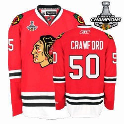 Corey Crawford Chicago Blackhawks Reebok Premier 2013 Stanley Cup Champions Jersey (Red)