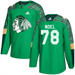 Nathan Noel Chicago Blackhawks Adidas Youth Authentic St. Patrick's Day Practice Jersey (Green)