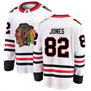 Caleb Jones Chicago Blackhawks Fanatics Branded Breakaway Away Jersey (White)