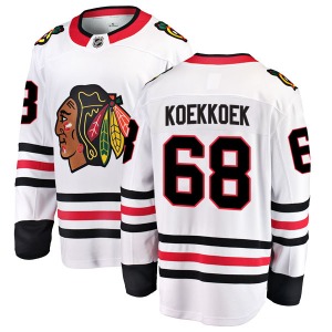 Slater Koekkoek Chicago Blackhawks Fanatics Branded Breakaway Away Jersey (White)
