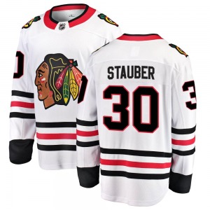 Jaxson Stauber Chicago Blackhawks Fanatics Branded Breakaway Away Jersey (White)