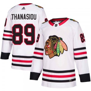 Andreas Athanasiou Chicago Blackhawks Adidas Youth Authentic Away Jersey (White)