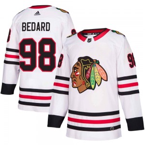 Connor Bedard Chicago Blackhawks Adidas Youth Authentic Away Jersey (White)