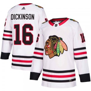 Jason Dickinson Chicago Blackhawks Adidas Youth Authentic Away Jersey (White)