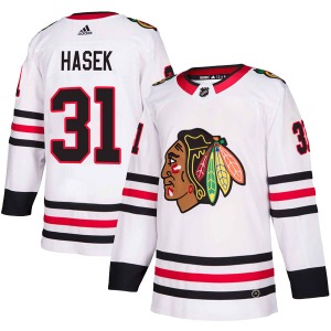 Dominik Hasek Chicago Blackhawks Adidas Youth Authentic Away Jersey (White)