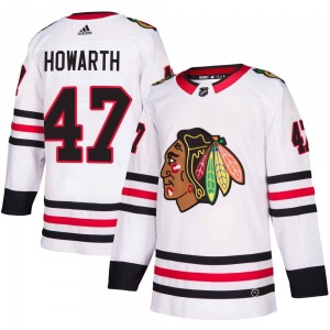 Kale Howarth Chicago Blackhawks Adidas Youth Authentic Away Jersey (White)