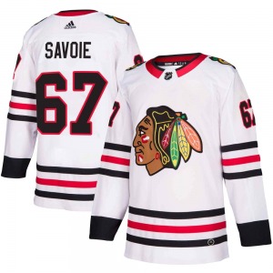 Samuel Savoie Chicago Blackhawks Adidas Youth Authentic Away Jersey (White)