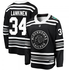 Kevin Lankinen Chicago Blackhawks Fanatics Branded Breakaway ized 2019 Winter Classic Jersey (Black)