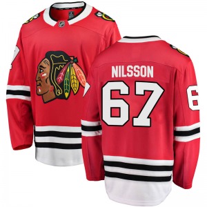 Jacob Nilsson Chicago Blackhawks Fanatics Branded Youth Breakaway Home Jersey (Red)