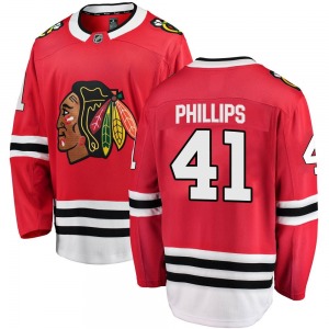 Isaak Phillips Chicago Blackhawks Fanatics Branded Youth Breakaway Home Jersey (Red)