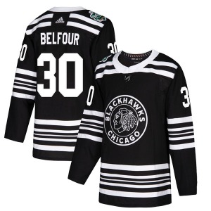 ED Belfour Chicago Blackhawks Adidas Authentic 2019 Winter Classic Jersey (Black)