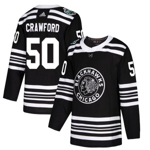 Corey Crawford Chicago Blackhawks Adidas Authentic 2019 Winter Classic Jersey (Black)