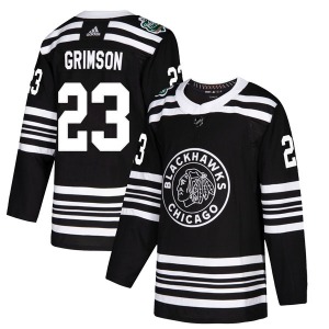 Stu Grimson Chicago Blackhawks Adidas Authentic 2019 Winter Classic Jersey (Black)