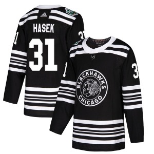 Dominik Hasek Chicago Blackhawks Adidas Authentic 2019 Winter Classic Jersey (Black)
