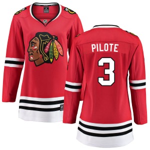 Pierre Pilote Chicago Blackhawks Fanatics Branded Women's Breakaway Home Jersey (Red)