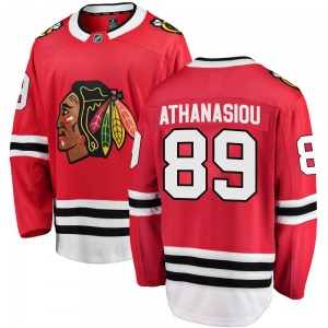 Andreas Athanasiou Chicago Blackhawks Fanatics Branded Breakaway Home Jersey (Red)