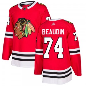 Nicolas Beaudin Chicago Blackhawks Adidas Authentic ized Home Jersey (Red)