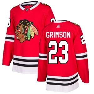 Stu Grimson Chicago Blackhawks Adidas Authentic Home Jersey (Red)