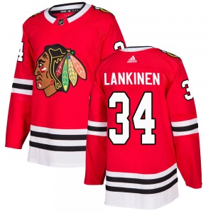 Kevin Lankinen Chicago Blackhawks Adidas Authentic ized Home Jersey (Red)