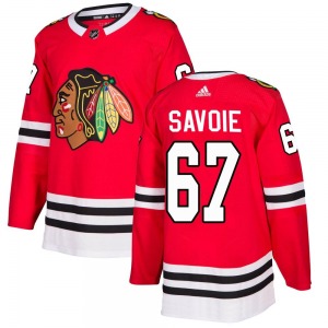 Samuel Savoie Chicago Blackhawks Adidas Authentic Home Jersey (Red)