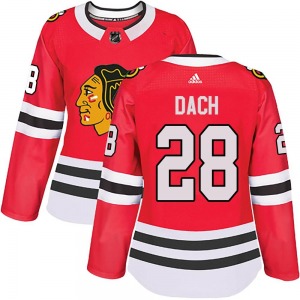 Colton Dach Chicago Blackhawks Adidas Women's Authentic Home Jersey (Red)