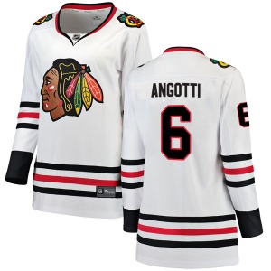 Lou Angotti Chicago Blackhawks Fanatics Branded Women's Breakaway Away Jersey (White)