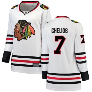 Chris Chelios Chicago Blackhawks Fanatics Branded Women's Breakaway Away Jersey (White)