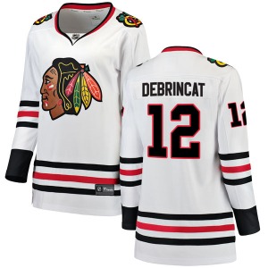 Alex DeBrincat Chicago Blackhawks Fanatics Branded Women's Breakaway Away Jersey (White)