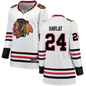Martin Havlat Chicago Blackhawks Fanatics Branded Women's Breakaway Away Jersey (White)
