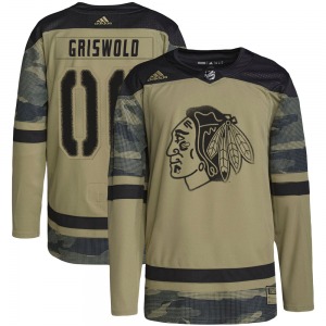 Clark Griswold Chicago Blackhawks Adidas Youth Authentic Military Appreciation Practice Jersey (Camo)