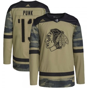 CM Punk Chicago Blackhawks Adidas Youth Authentic Military Appreciation Practice Jersey (Camo)