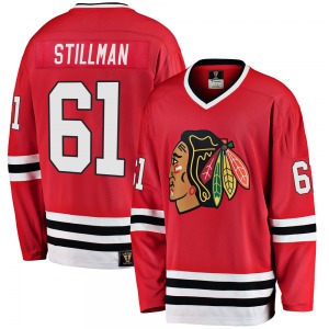 Riley Stillman Chicago Blackhawks Fanatics Branded Youth Premier Breakaway Heritage Jersey (Red)