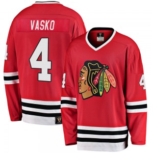 Elmer Vasko Chicago Blackhawks Fanatics Branded Youth Premier Breakaway Heritage Jersey (Red)