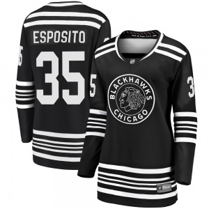 Tony Esposito Chicago Blackhawks Fanatics Branded Women's Premier Breakaway Alternate 2019/20 Jersey (Black)