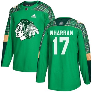 Kenny Wharram Chicago Blackhawks Adidas Authentic St. Patrick's Day Practice Jersey (Green)