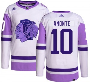 Tony Amonte Chicago Blackhawks Adidas Authentic Hockey Fights Cancer Jersey