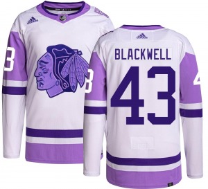 Colin Blackwell Chicago Blackhawks Adidas Authentic Hockey Fights Cancer Jersey (Black)