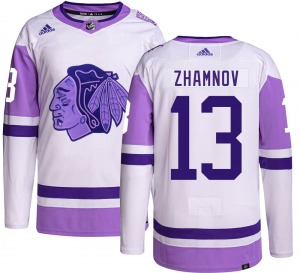 Alex Zhamnov Chicago Blackhawks Adidas Authentic Hockey Fights Cancer Jersey